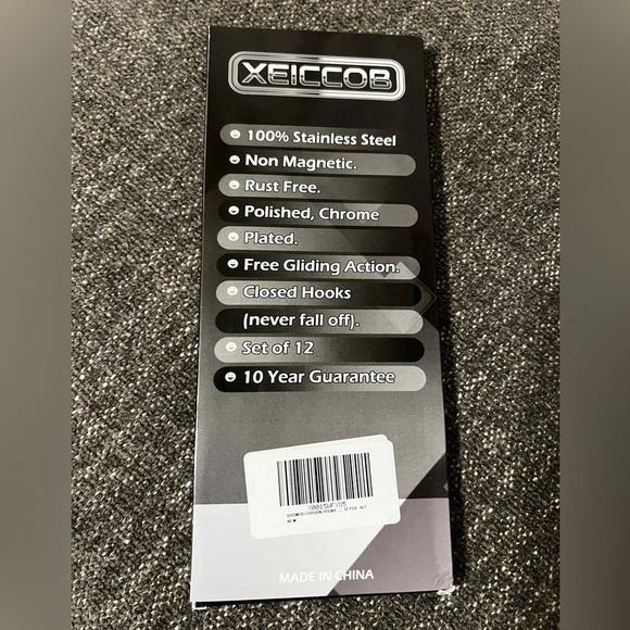 NIB Set of 12 Shower Curtain Hooks - Roller Rings - Picture 3 of 4